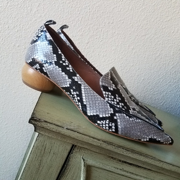 JEFFREY CAMPBELL VIONA LOAFER GREY SNAKE PRINT - Picture 9 of 15